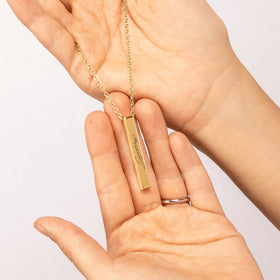 SevenFiftyTwo | Seven Signature 3D Bar | Unisex Necklace