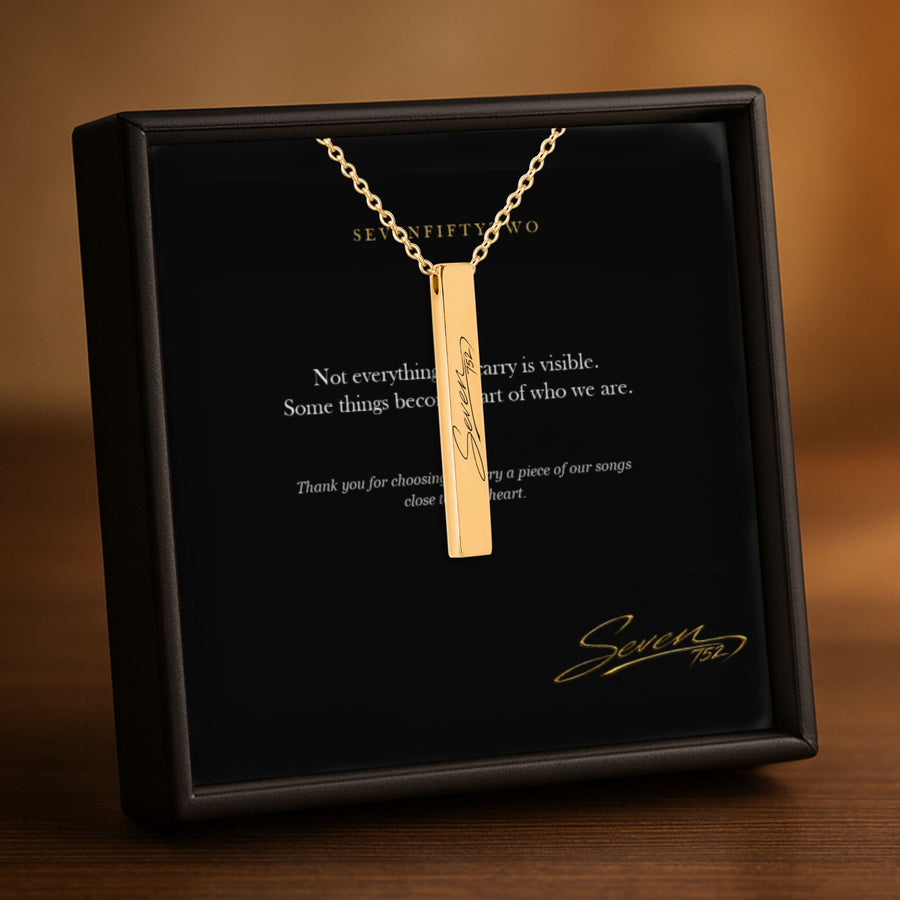 SevenFiftyTwo | Seven Signature 3D Bar | Unisex Necklace