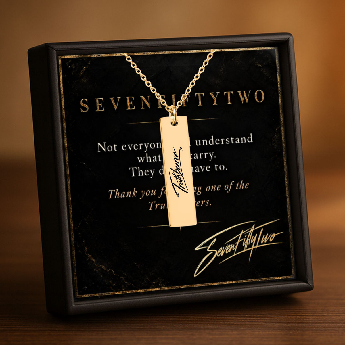 SevenFiftyTwo | Truthbearer Vertical Bar | Unisex Necklace